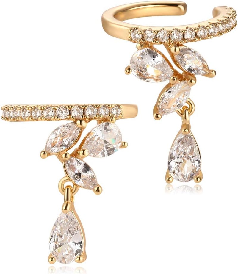 MYEARS Women Ear Cuff Earring Gold Non Pierced Ear Cartilage Clip on Wrap Hoop 14K Gold Filled Tiny Boho Beach Simple Minimalist Delicate Handmade Hypoallergenic Jewelry Gift-Sold as Single/Pair - Image 1